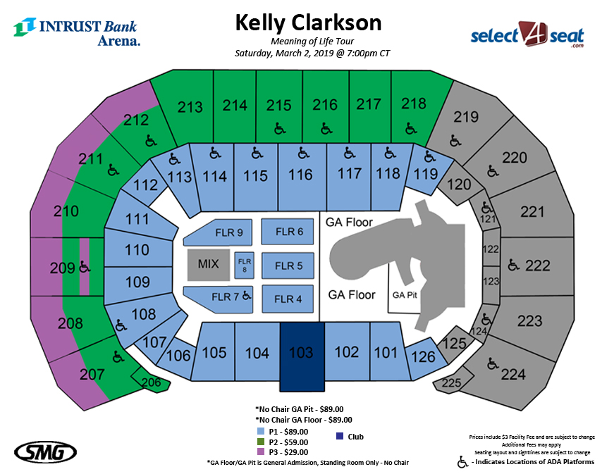 Seating Charts Events & Tickets INTRUST Bank Arena