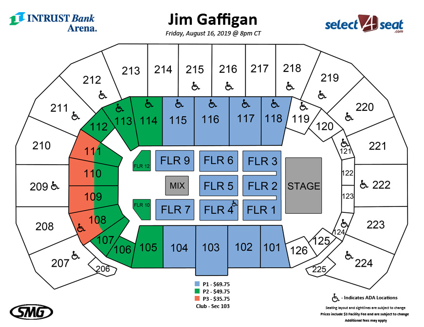 Intrust Bank Arena In Wichita Ks Seating Chart