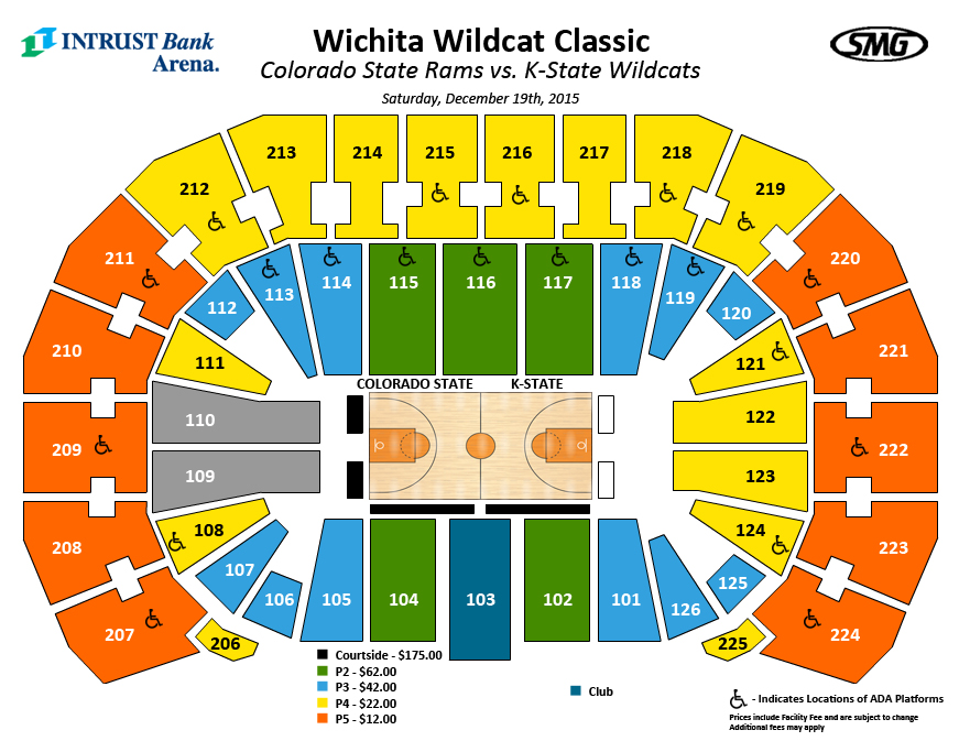 Seating Charts  Events & Tickets  INTRUST Bank Arena