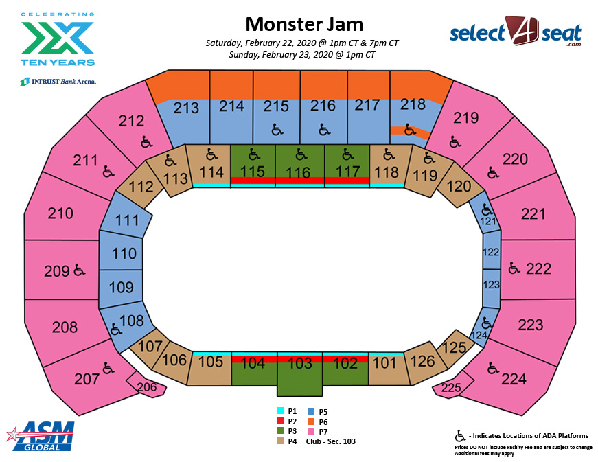 Monster Jam Seating Chart