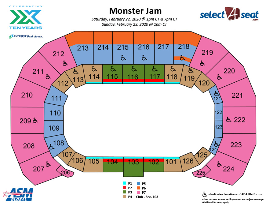 Monster Truck Seating Chart