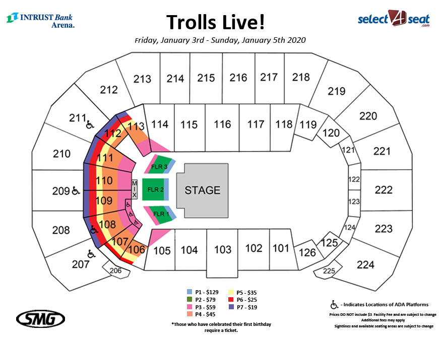 Intrust Bank Arena Seating Chart With Rows