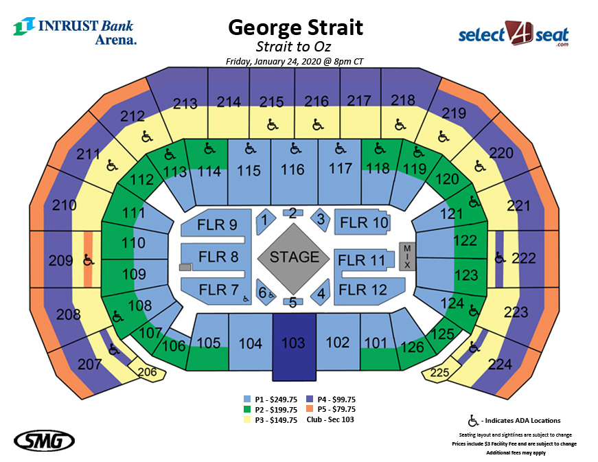 Intrust Bank Arena Wichita Kansas Seating Chart