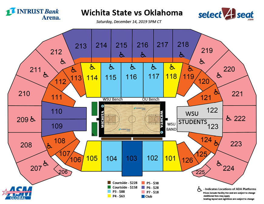Intrust Bank Arena Seating Chart With Rows