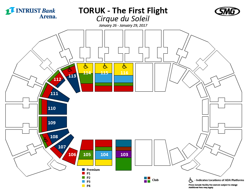 Intrust Bank Arena Row Chart