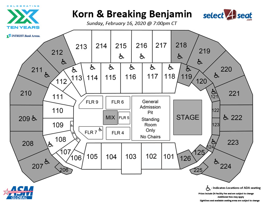 Intrust Bank Arena In Wichita Ks Seating Chart