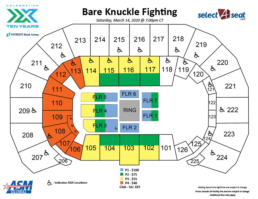 Intrust Bank Arena Seating Chart With Seat Numbers Matttroy