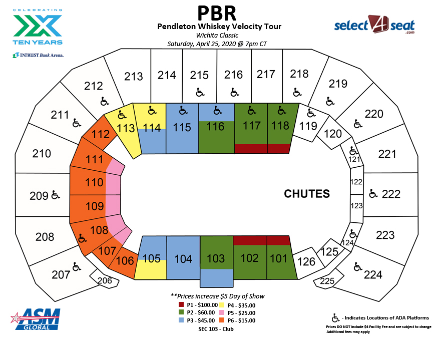 Seating Charts Events Tickets Intrust Bank Arena