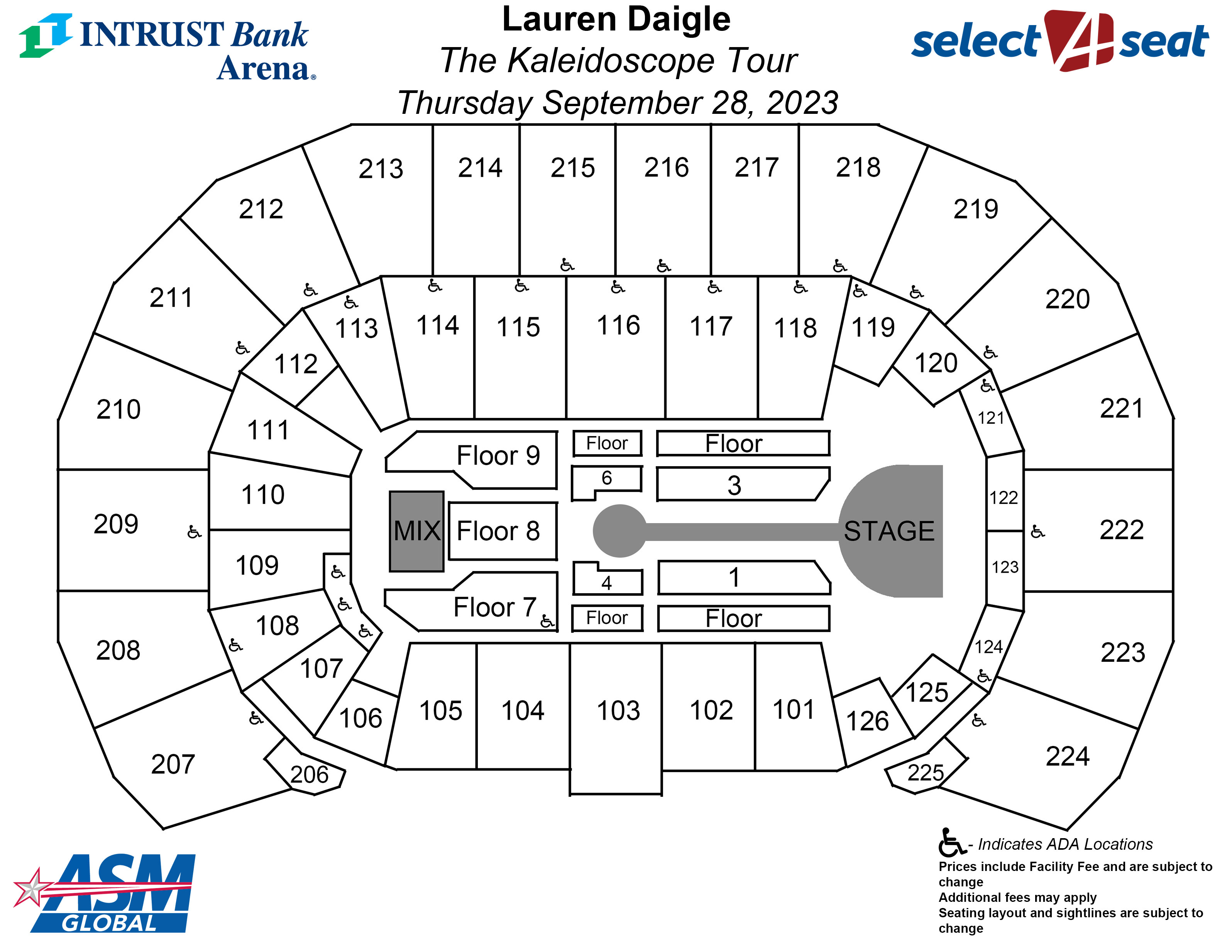 Seating Charts Events & Tickets INTRUST Bank Arena