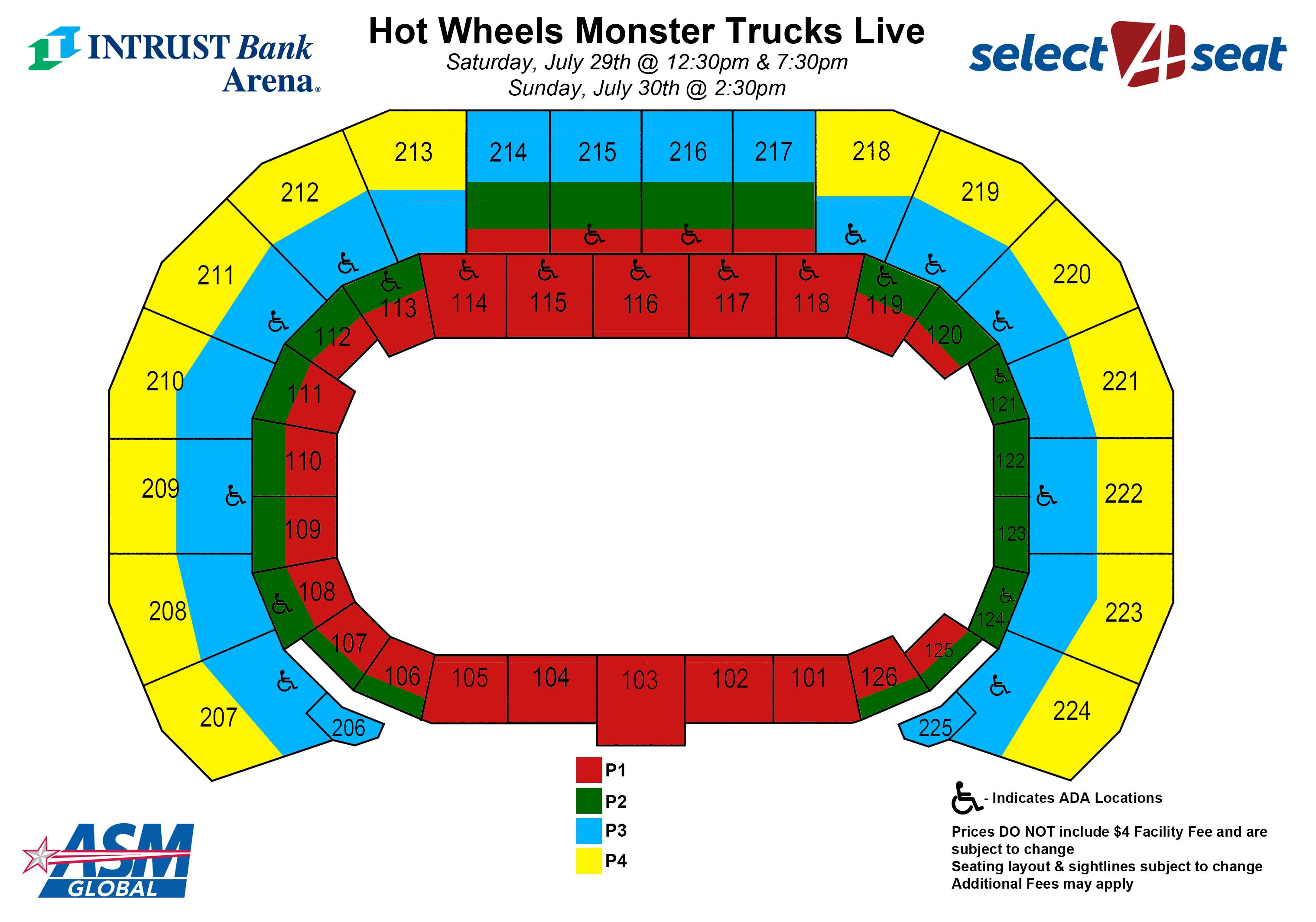 Seating Charts  Events & Tickets  INTRUST Bank Arena